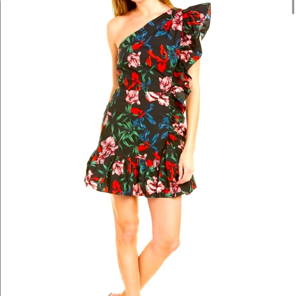 Pam & Gela Bali High Side Ruffle Dress NWT Sz P